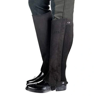Image de HKM Chaps Microfibre Synthétique Cuir Noir