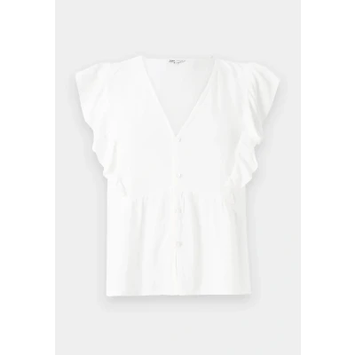 Image de ONLY Onlrian Flonce Blouse, Femme, Taille: XS, Cloud dancer