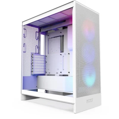 Image de Boîtier ATX moyen tour NZXT H7 Flow RGB v2 blanc avec ventilateur 360 mm CS9015 CM H72FW R1