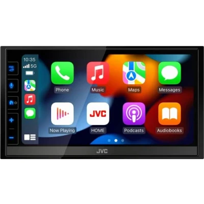 Image de JVC KW M785DBW Autoradio multimédia avec CarPlay sans Fil et AndroidAuto (4 x 50 W, Dab+/FM, Bluetooth, 3 pré Sorties 2,5 V, USB, contrôle iPod/iPhone)