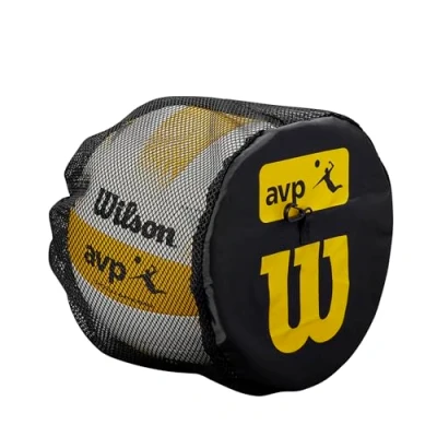Image de Wilson Sac pour Ballon de Volley AVP, Filet 1 volleyball, Avec 2 clips un maintien stable et sûr, Design en maille respirante