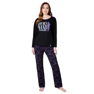 Image de Wednesday Pyjama Femme Mercredi Addams Ensembles de Hiver Coton Loungewear Vêtements Nuit S XL (Noir/La Chose, XL)