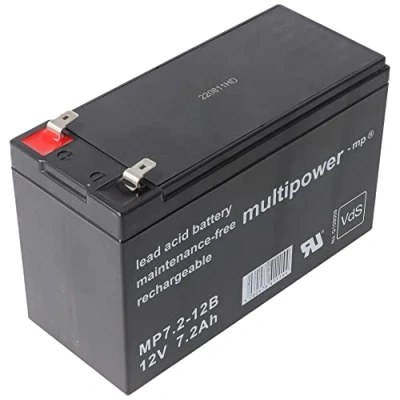 Image de MULTIPOWER mp7.212B Batterie au plomb PB avec Faston contacts 6,3 mm