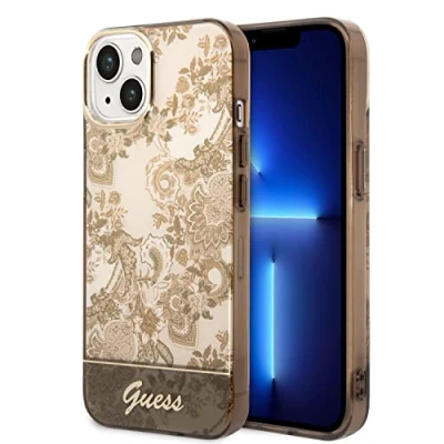 Image de Guess Étui pour iPhone 14 6.1 ocre Porcelain Collection Neuf