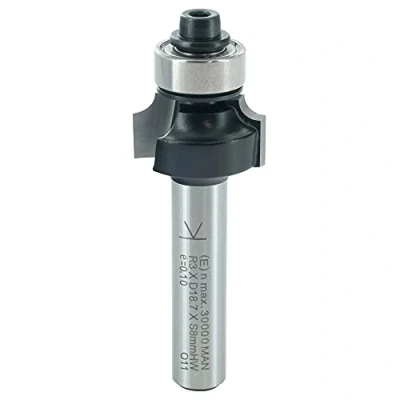 Image de ENT 14282 Fraise à arrondir Carbure, Queue (S) 8 mm, Diamètre (D) 18,7 NL 9,5 R 3 SL 32 avec roulement