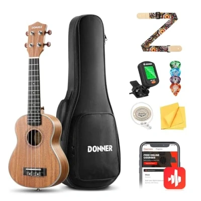 Image de Donner 5 Support mural pour guitare Noir avec supports de réglables guitares électriques acoustiques, basses, ukulélé folk