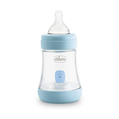 Image de Chicco Biberon débit lent bio fonctionnel 150 ml, Bleu Ciel, Perfect 5