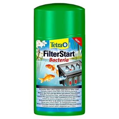 Image de Tetra Pond FilterStart Mélange de Bactéries Sélectionnées Filtrantes et Nettoyantes Pour Eau Bassin d’Etang Activateur Filtre Réduit la pollution l’eau 1 L
