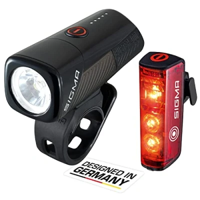 Image de SIGMA SPORT Lumiere Velo Avant et Arriere BUSTER 400 FL / BLAZE FLASH Eclairage Rechargeables avec Modes d&#039;Éclairage Variés Lampe LED Puissantes Lumens 120 m De Portée