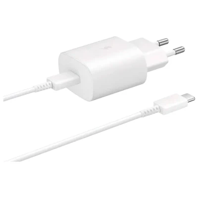 Image de Chargeur Samsung Adaptateur de voyage + câble USB C vers Blanc