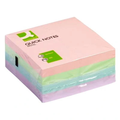 Image de Q Connect Pastel rapide 75x75mm Note Cube