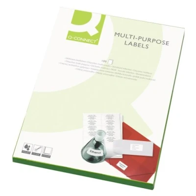 Image de Q Connect Lot de 100 étiquettes multi usages Blanc 99,1 x 67,7 mm
