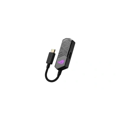 Image de ROG Clavis USB C to 3.5 mm Gaming DAC with AI Noise Canceling Mic, MQA Rendering Tech, ESS 9281 Quad DAC, Audio Amplifier and Aura Sync. is Compatible PCs, Mobile Devices laptops
