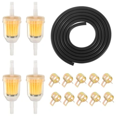 Image de kit de tuyau carburant, filtre à carburant moto, avec essence 4 6 mm, d&#039;essence 2 m, 10 colliers serrage, essence, en