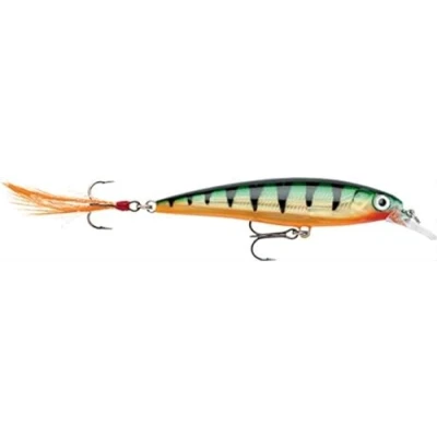 Image de Rapala Leurre de Pêche X Rap Matériel d&#039;Eau Douce avec Profil 3D, Teaser Plumes et Brill Profondeur Nage 0.9 1.5m 6cm / 4g Fabriqué en Estonie Legendary Perch