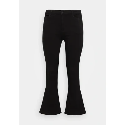 Image de Noisy may Nmsallie Hw FLR Jeans Vi023bl Curve Noos Stretch, Noir, 48W x 32L Femme