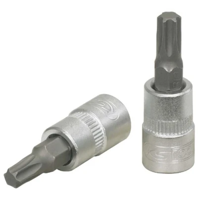 Image de KS TOOLS 911.1445 E 911.1145 Douille Tournevis TORX 25 1/4&#039;&#039; CHROMEmat sur Support