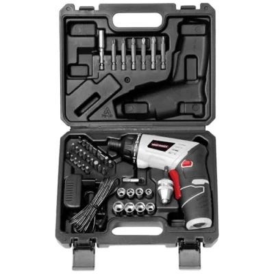 Image de Dino KRAFTPAKET Mini visseuse sans fil Multiplex 3,6 V 5 Nm 41 TLG Kit complet avec mandrin pour perceuse