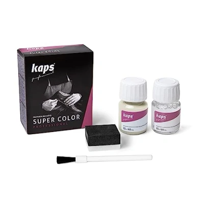 Image de KAPS Super Color Teinture pour Cuir Naturel Matières Synthétiques et Textiles 25 ml Plusieurs couleurs, Gris/Blanc