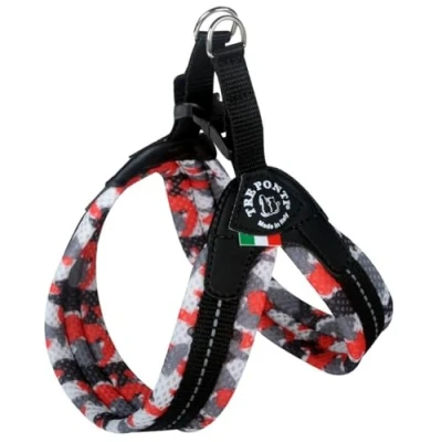 Image de Tre Ponti Harnais Easy Fit en maille souple avec fermeture à clic, couleur : camouflage rouge, taille 3,5/45 48 cm, jusqu&#039;à 9 kg