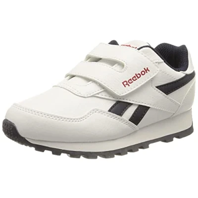 Image de Reebok LOW Royal Rewind Chaussures de course pour enfants, Taille: 32.5, Cloud white vector navy red Matière synthétique