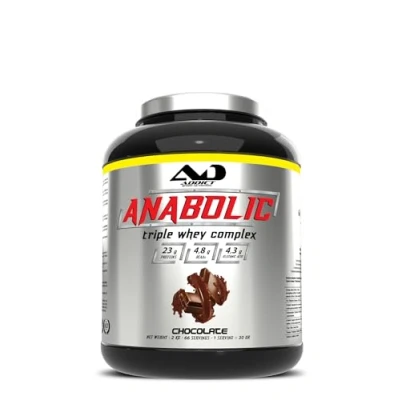 Image de Addict sport nutrition Anabolic triple whey Protéine de lactosérum concentrée, isolée et hydrolysée pure BCAA Glutamine Croissance musculaire récupération 2kg Chocolat