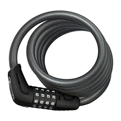 Image de Abus Antivol à câble Numero 5510C/180 SCMU Set d&#039;antivols pour vélo avec Support Les Deux Roues Bon marché et vélos d&#039;enfants 10 mm Niveau de sécurité 3 Noir