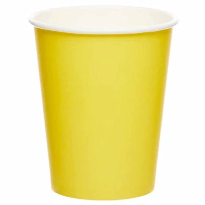 Image de amscan Gobelets en Papier Jaune, 9915403 205 66