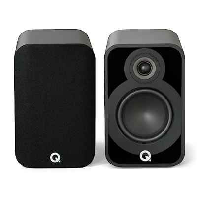 Image de Q Acoustics 5020 Noir Mat Enceinte Bibliothèque (la paire)