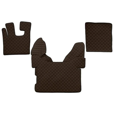 Image de F CORE FL09 BROWN Ensemble de tapis sol Similicuir avant 3 marron