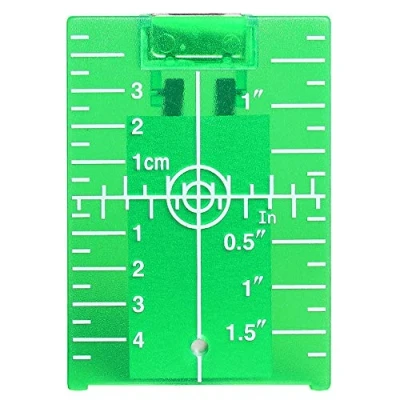 Image de Huepar TP01G Cible Laser Verte, Magnétique avec Réflecteurs, à Utiliser un Vert Lignes Croisées, pour une Amélioration de la Visibilité Verte