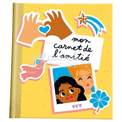 Image de Avenue Mandarine CO189C Un carnet de l&#039;amitié UNICEF 72 pages 18x21 cm et une planche stickers