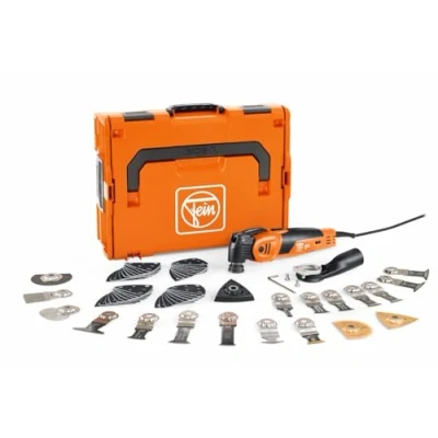 Image de FEIN Multimaster MM 700 Max Top, Machine oscillante, Moteur HIGH POWER 450 W, Système anti vibrations, porte outil StarlockMax, avec 60 accessoires