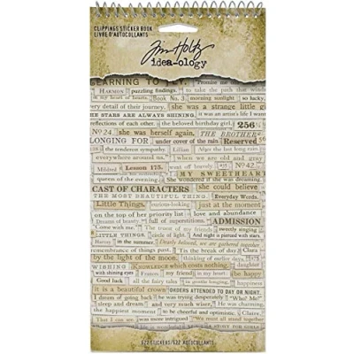 Image de Tim Holtz Advantus TH94030 Livre d&#039;autocollants IDEA O CLIPPINGS, taille unique