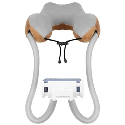 Image de MoKo Support Oreiller de Téléphone/Tablette 5,5 11&quot;, Compatible avec iPhone 16/Pro/Pro Max/Plus, 15/Pro/Pro 14/Pro/Pro 13/Pro/Pro Brun