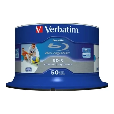 Image de Lot de 50 Blu ray Disc R DataLife VERBATIM 25 Go 6x Spindle