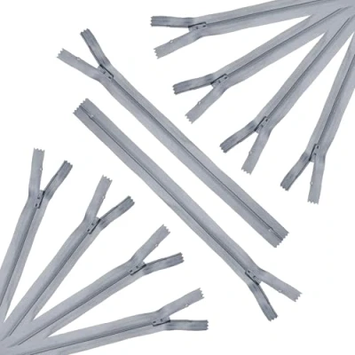 Image de Trimz Lot de 10 Fermetures éclair unidirectionnelles avec Dents 4 mm, Polyester, 55 cm