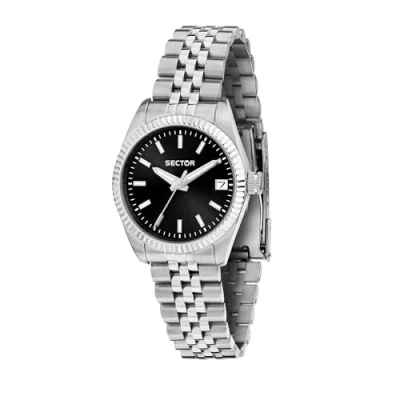 Image de Sector No Limits Montre Femme, Heure, Date, Analogique, Bracelet Acier, Boîtier 32 mm, Collection 240, Cadeau pour Femme R3253240512