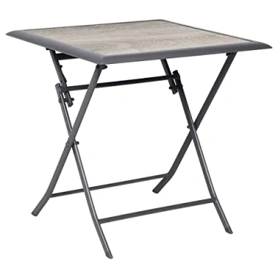 Image de Hespéride Table de Jardin Pliante carrée Azua Gris Smoke