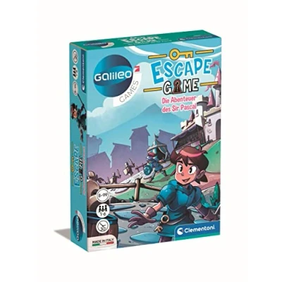 Image de Clementoni Galileo Escape Game Les Aventures de Sir Pascal Jeu d&#039;évasion pour Enfants à partir 8 Ans société et Famille 59336 11,2 x 15,6 3,2 cm
