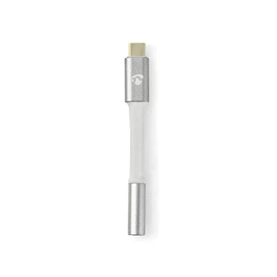 Image de NEDIS Adaptateur USB 2.0 Fiche C™ Prise Femelle 3,5 mm 0,1 m Rond Nickelé PVC Blanc Boîte de