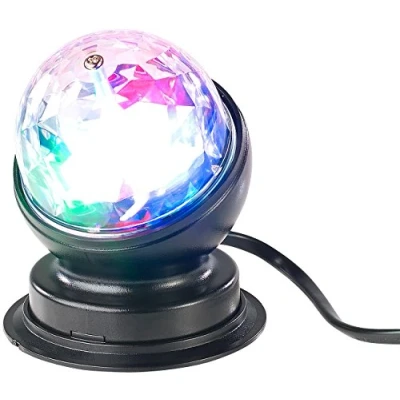 Image de Lunartec Boule disco rotative à 360 avec effets lumineux LED RVB 3 W