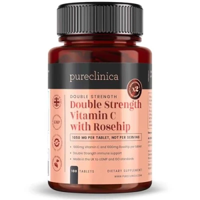 Image de VITAMINE C avec CYNORHODON 2000 mg (1000 DE Vit &amp; 1000 d’Extrait Cynorhodon) x 180 COMPRIMÉS 6 MOIS STOCK ! SKU: ROSEC3