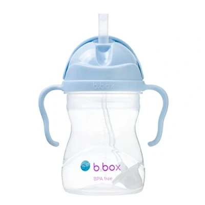 Image de b.box Tasse d&#039;Apprentissage Bébé Pour Boire Quel que Soit l&#039;Angle Couvercle Rabattable, Gobelet avec Paille, Prise en Main Facile Sans BPA, Passe au Lave Vaisselle Dès 6 Mois 240 ml