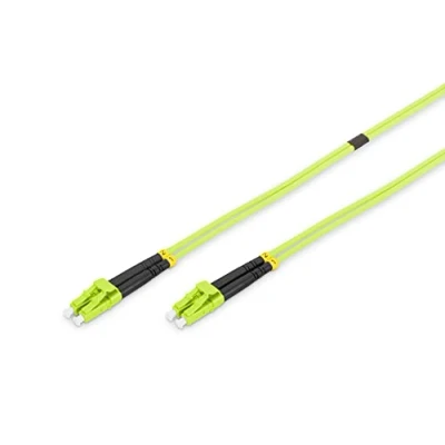 Image de DIGITUS DK 2533 01 5 Câble À Fibre Optique OM5 1 m LC à Duplex 1/10/40/100 Gbit/s MM Multimode LAN Type De : 50/125 Vert Citron (Lime Green)