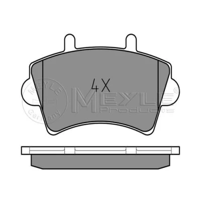 Image de MEYLE 025 236 1318 Jeu de plaquettes frein ORIGINAL Quality Essieu avant contact signal d&#039;usure exclu avec tôle anti bruit