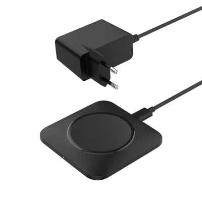 Image de Belkin BoostCharge Pro Chargeur à Induction avec alignement Facile (Recharge Rapide de 15 W, pour iPhone, Samsung Galaxy, Airpods Pro, et Tout Appareil Compatible MagSage, Noir)