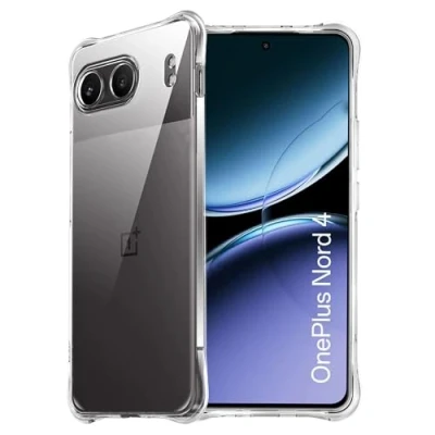 Image de FDHYFGDY Coque pour OnePlus Nord 4, de téléphone en Silicone Transparente Antichoc, Protection Pare Chocs TPU Souple