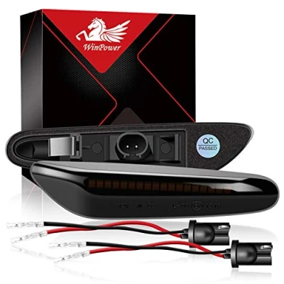 Image de WinPower LED Dynamique Marqueur latéral Clignotant séquentiel Sans erreur Compatible avec BMW E90 E91 E92 E93 E60 E87 E82 E46 etc., 2 Pièces