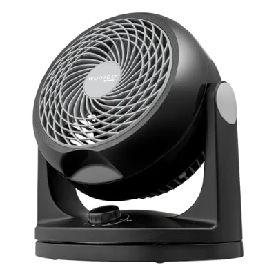 Image de Iris Ohyama Woozoo Ventilateur de Table, 23m², Bureau, Noir, 3 Vitesses, Silencieux, Oscillation, Idéal pour Chambre, Salon, Cuisine, Refroidisseur d&#039;air, Puissant, PCF HD18
